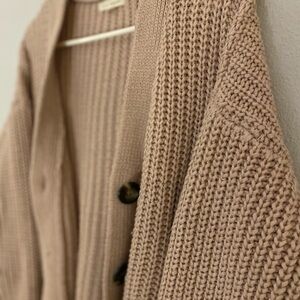 Ella Moss Women's Beige Knit Cardigan